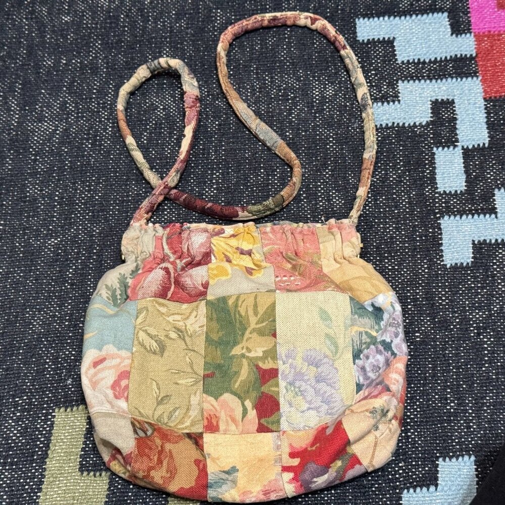 JeriBags Patchwork Floral Tapestry Project Knitti… - image 2